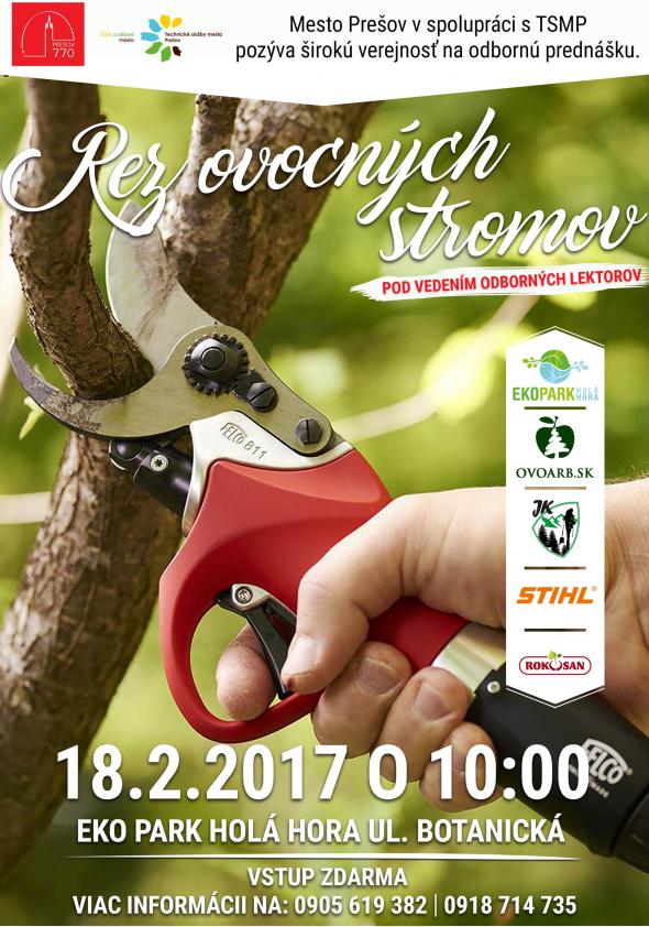 Bezplatný seminár v reze ovocných stromov, Prešov