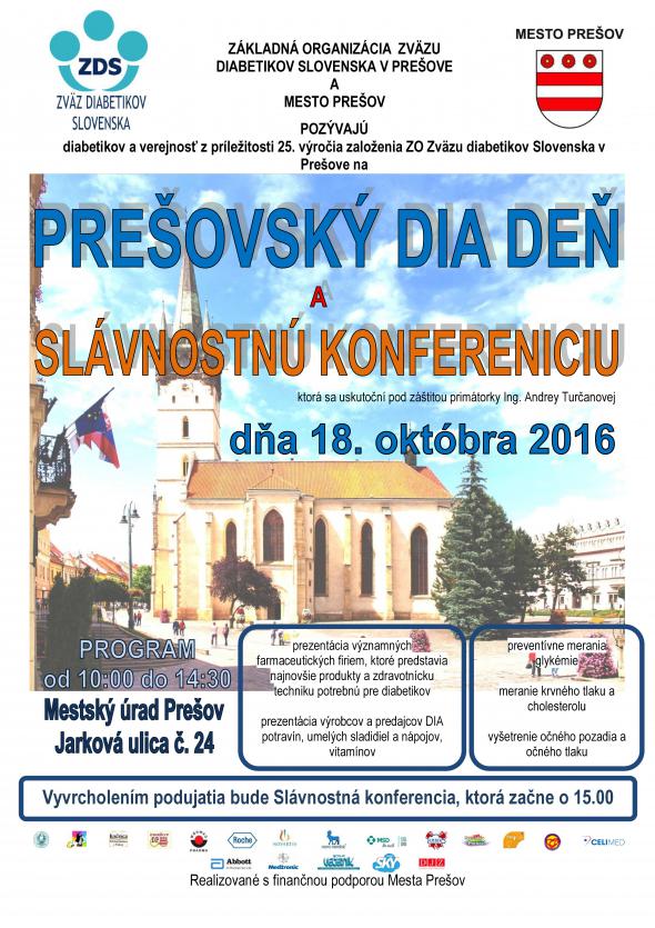 Prešovskí diabetici budú oslavovať Prešovskí diabetici budú oslavovať