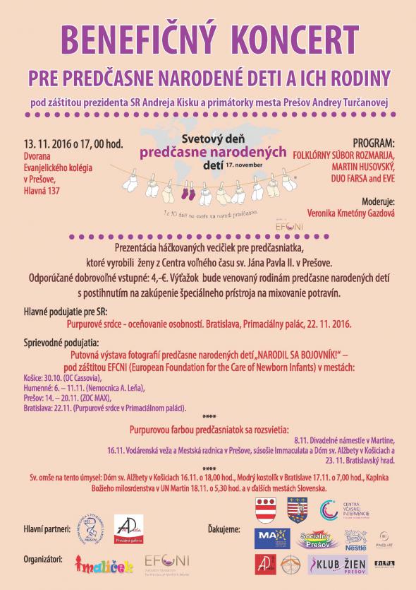Benefičný koncert, 2016 Benefičný koncert, 2016