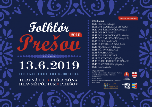 Folklór Prešov opäť s bohatým programom Folklór Prešov opäť s bohatým programom