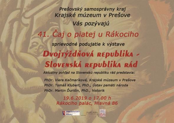 Krajské múzeum v Prešove vás opäť pozýva na čaj Krajské múzeum v Prešove vás opäť pozýva na čaj
