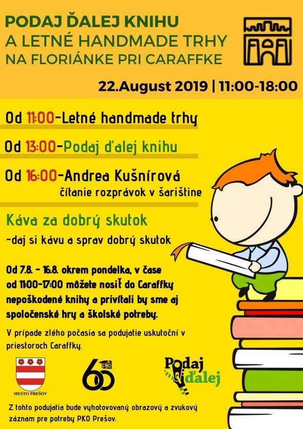 Podajte ďalej knihu a príďte na letné handmade trhy Podajte ďalej knihu a príďte na letné handmade trhy