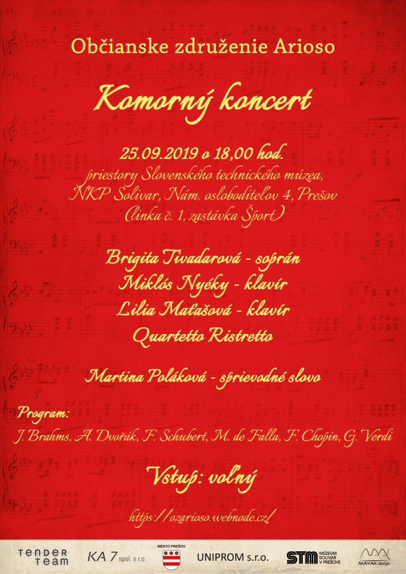 Zažite komorný koncert tvorby svetových hudobných majstrov Zažite komorný koncert tvorby svetových hudobných majstrov