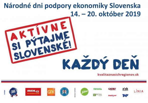 Aktívne si pýtajme slovenské výrobky! Aktívne si pýtajme slovenské výrobky!