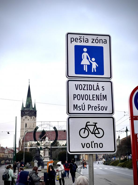 Mesto Prešov obmedzuje vjazd zásobovacích vozidiel na pešiu zónu